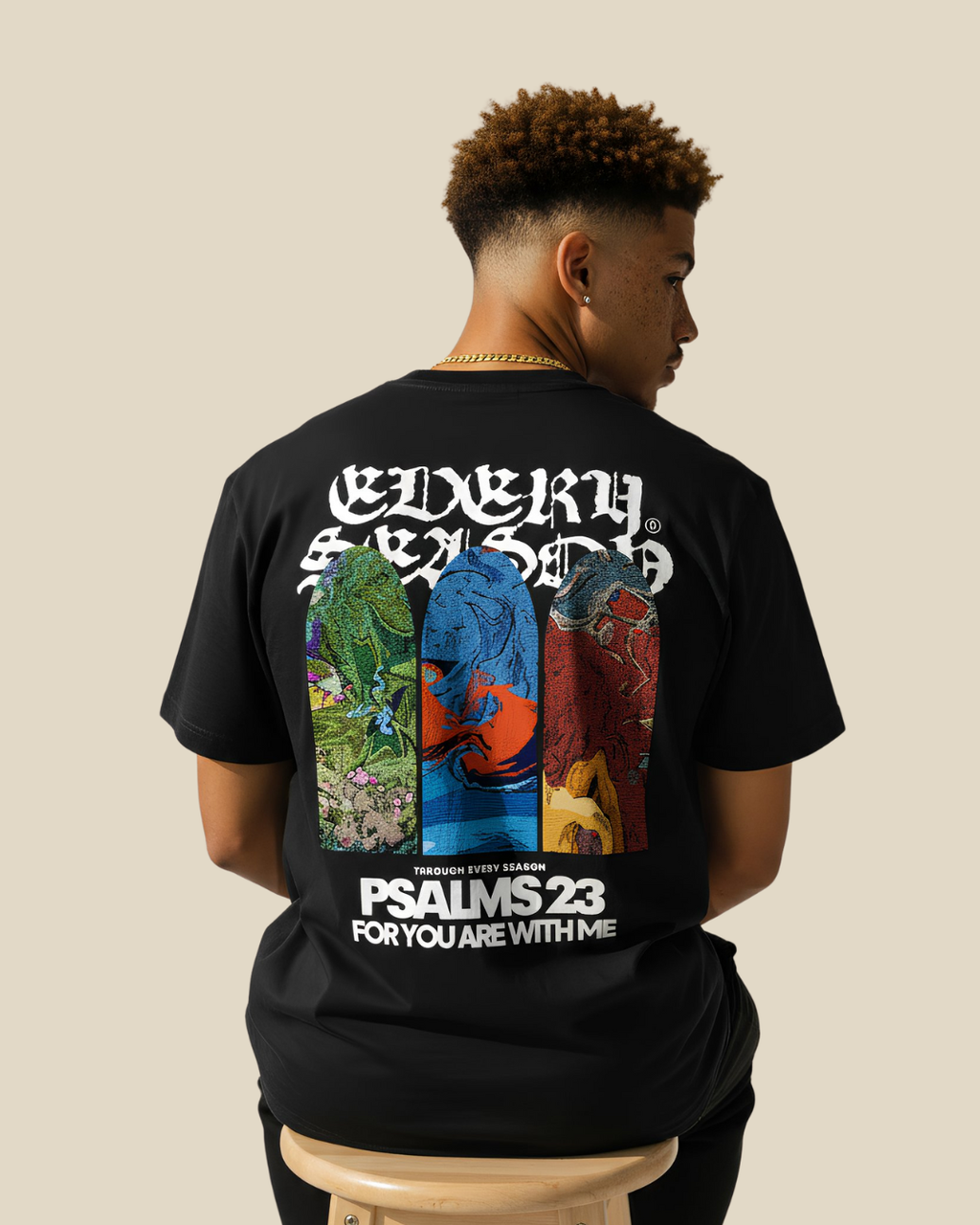 Psalms 23 Tee Black