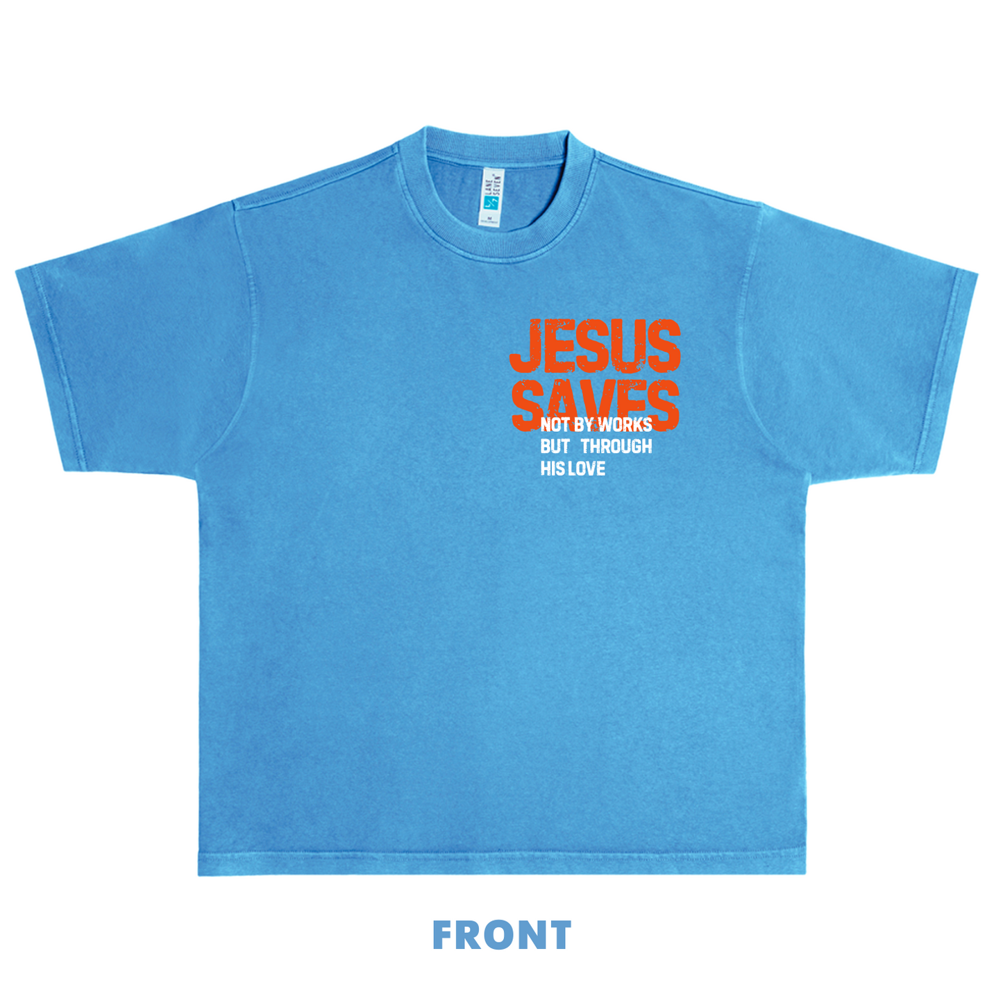 Jesus Saves Tee- Blue