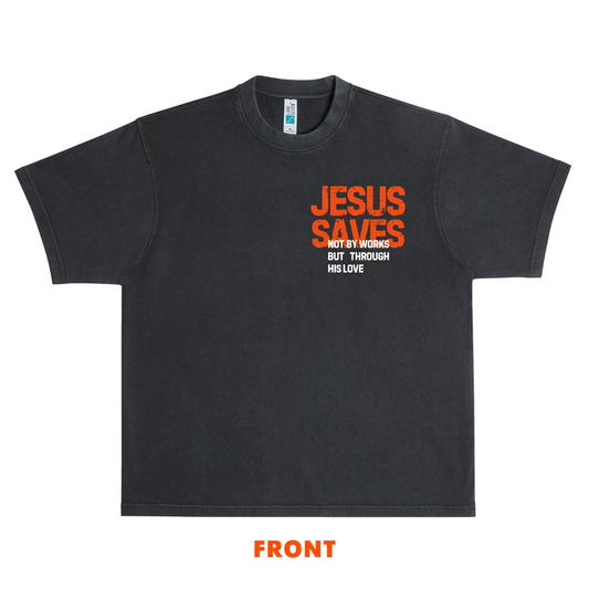 Jesus Saves Tee- Black