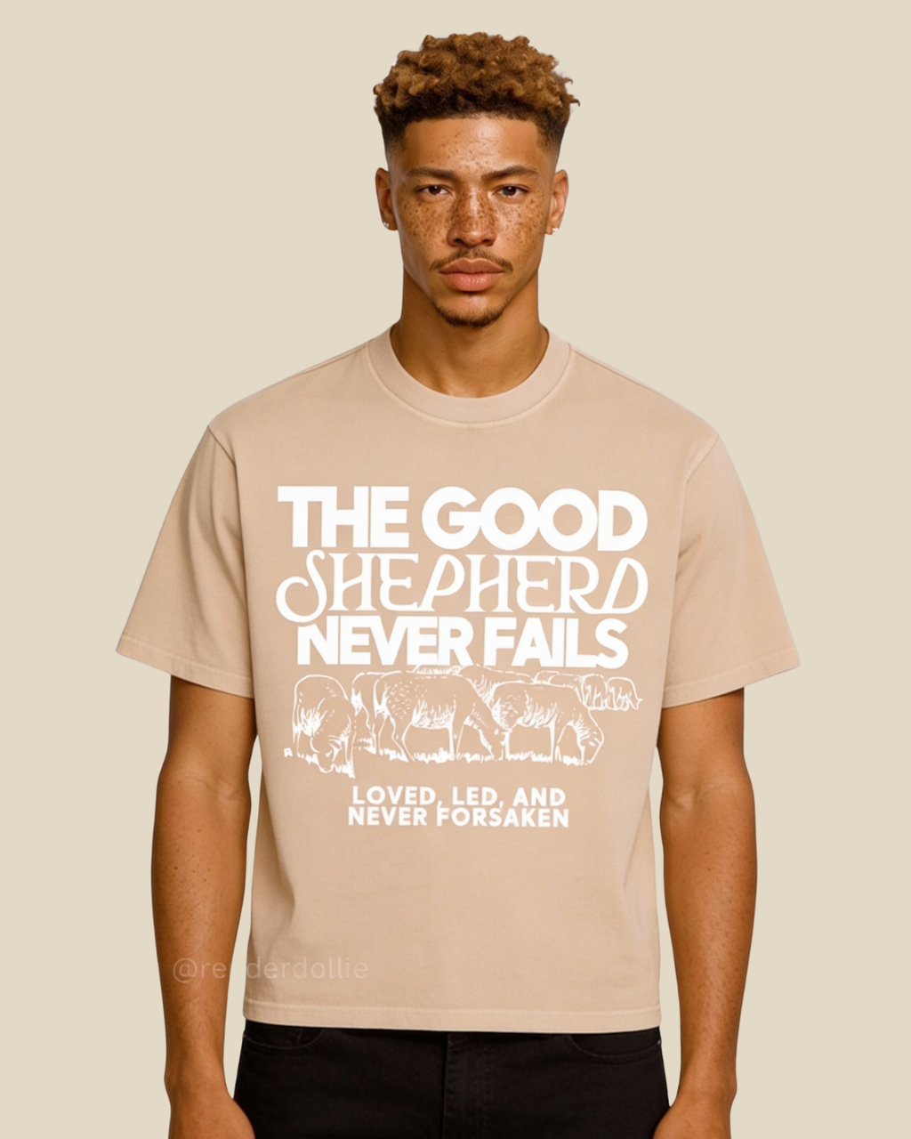 Good Shepherd Tee- Tan