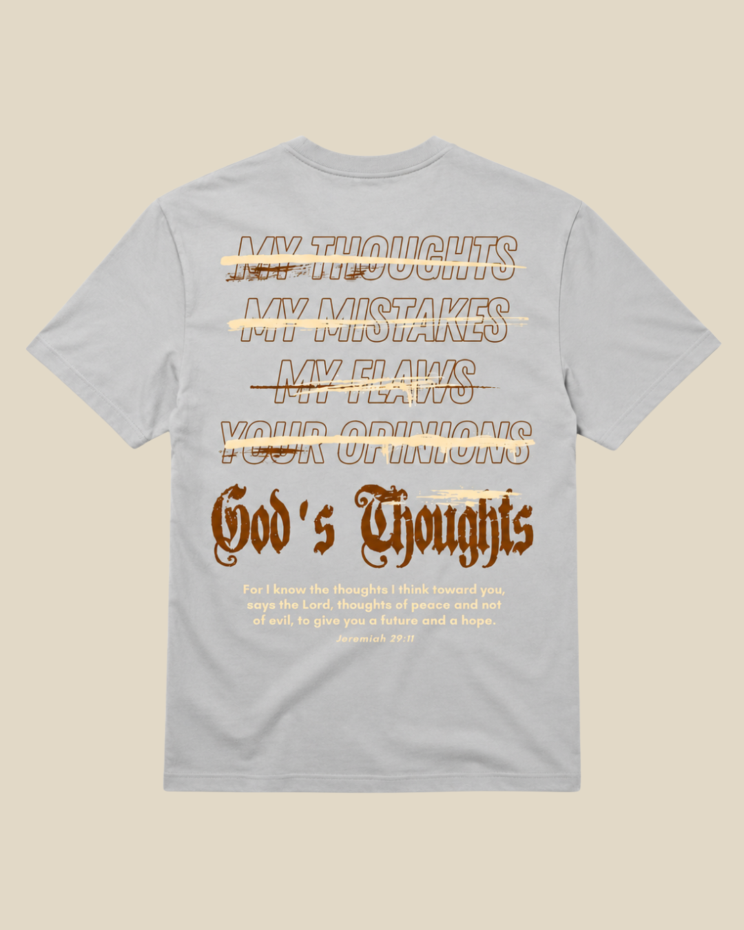God's Thoughts Tee Gray