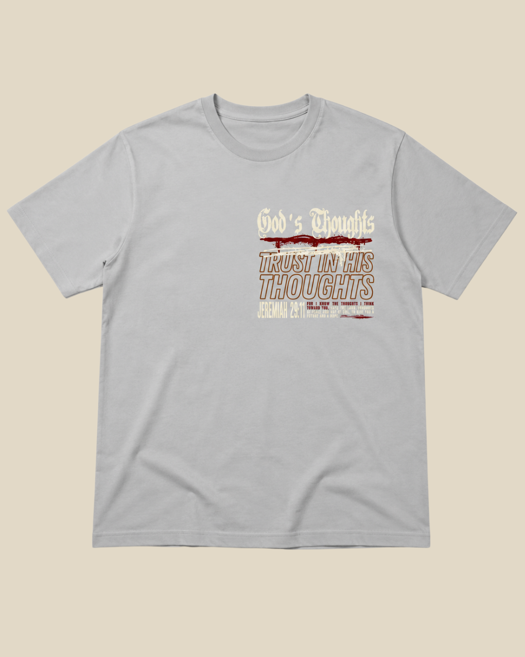 God's Thoughts Tee Gray