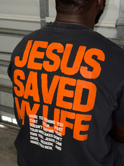 Jesus Saves Tee- Black