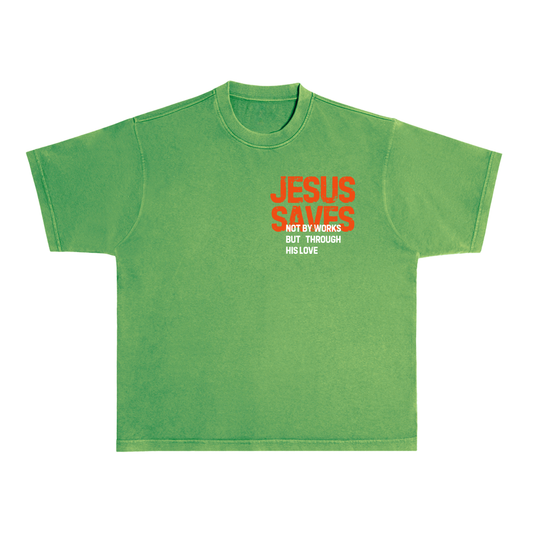 Jesus Saves Tee- Green