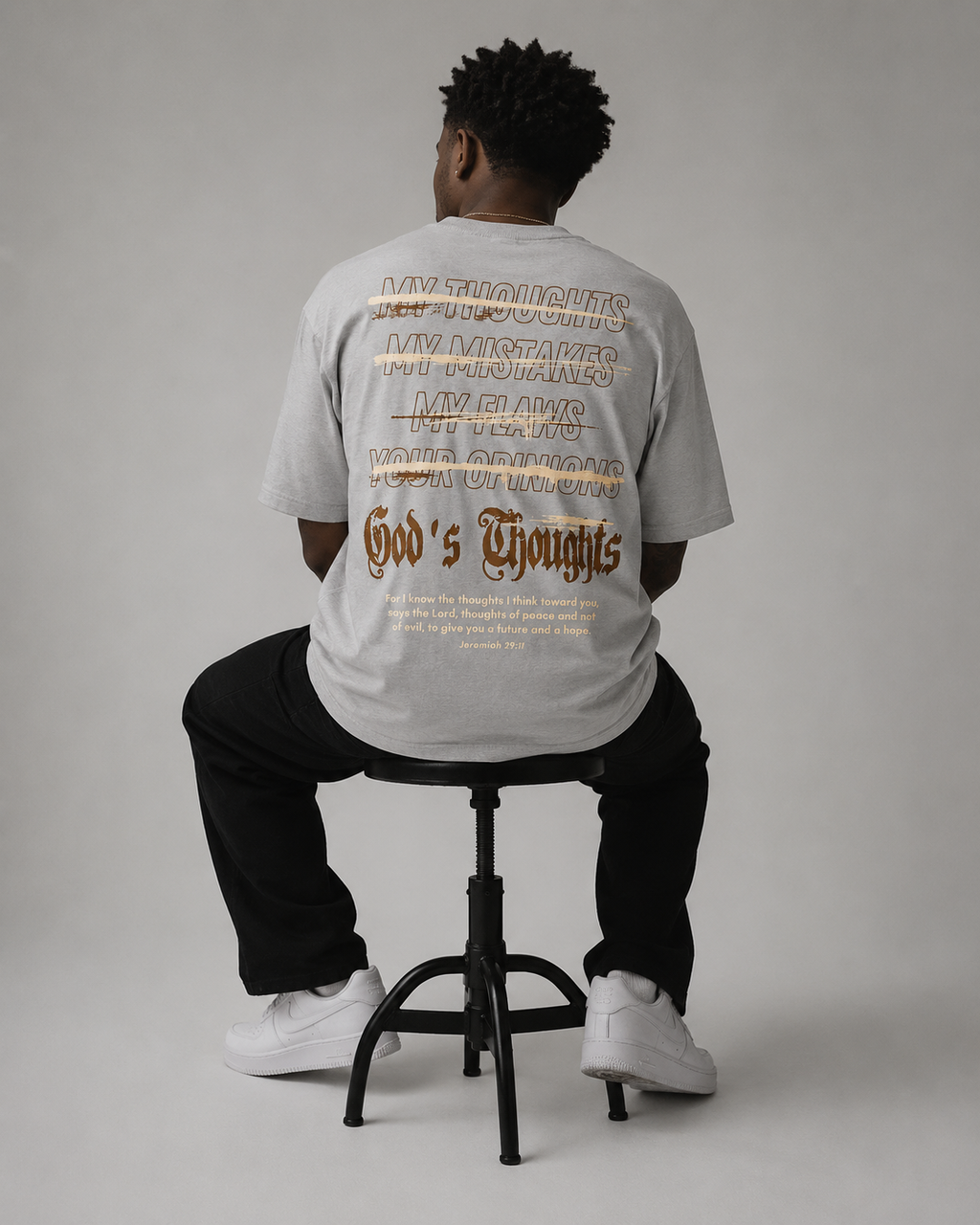 God's Thoughts Tee Gray